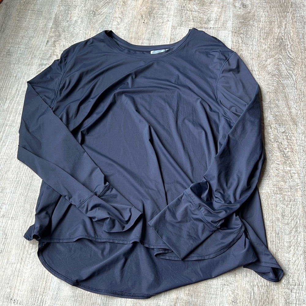 Athleta blue long sleeve tee.